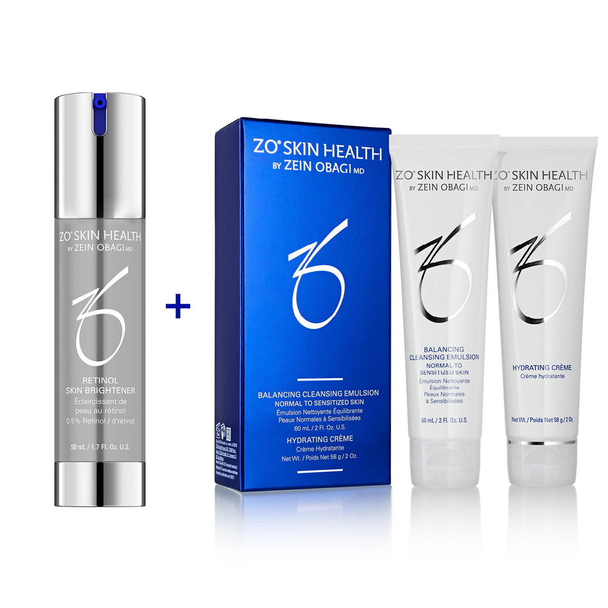 Retinol Skin Brightener 0,5% (50mL) + Balancing Cleansing Emulsion (60mL) & Hydrating Creme (58g)