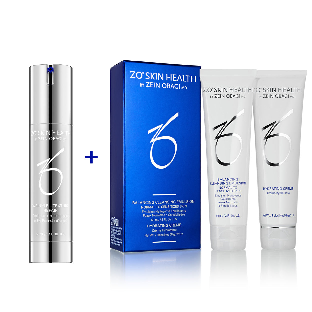 Wrinkle + Texture Repair + Balancing Cleanser (60mL) & Hydrating Creme (58g)