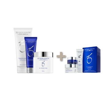 DOBBELT-OP Getting Skin Ready Kit m. Exfoliating Cleanser, Dual-Action Scrub & Oil Control Pads + GRATIS Travel-size kit.